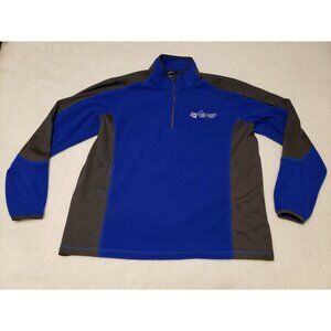 Outfitter Men XL Blue Fleece Jacket Pullover 1/4 Zip Casual Wisconsin Bank Trust